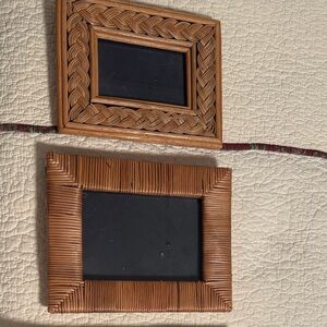 Woven Rattan Picture Frame Set - Brown